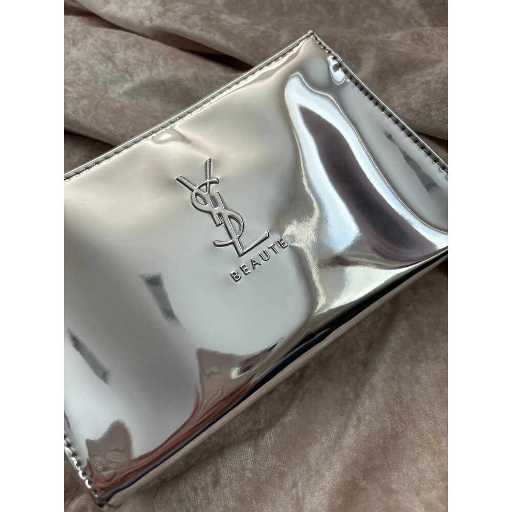 YSL silver Trousse cosmetic pouch - Picture 2 of 4